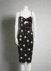 Milly 'Uma' Floral Spaghetti-Strap Midi Sheath Dress