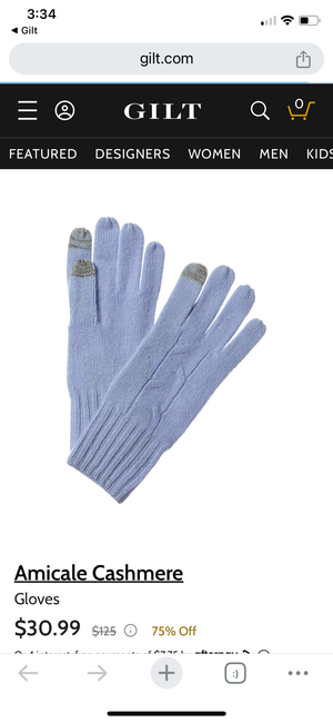 Amicale Cashmere Carolina Blue Gloves