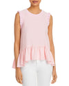 Cinq a Sept 'Lenora' Silk Pink High-Low Ruffle Peplum Top