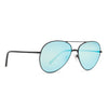 DIFF Knox Black and Blue Mirror Aviator Sunglasses