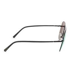 DIFF Knox Black and Blue Mirror Aviator Sunglasses