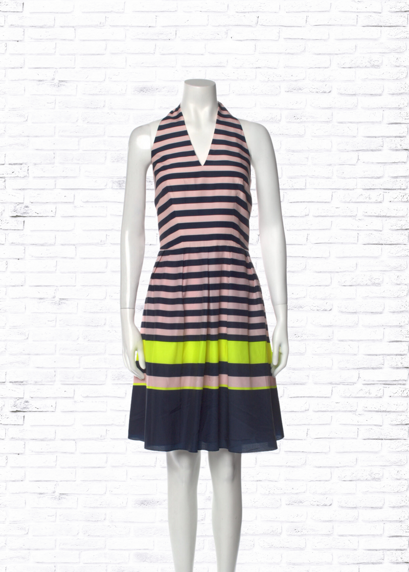 Ted Baker London A-Line Striped Halter Dress