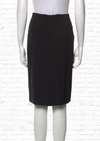 Piazza Sempione Classic Black Wool Pencil Skirt