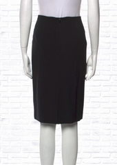 Piazza Sempione Classic Black Wool Pencil Skirt