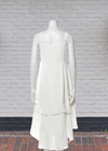 *FIRE SALE* Parker White Ruffle High-Low Dress