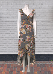 *FIRE SALE* Privacy Please 'Fillmore' Floral Wrap High-Low Maxi Dress