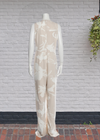 *FIRE SALE* Halston Heritage Neutral Plunge Neckline Jumpsuit