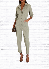 Veronica Beard 'Wren' Boiler Utility Jumpsuit in Green