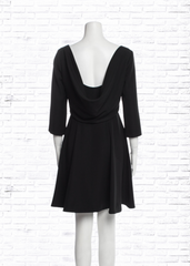 Rachel Zoe Classic Black Draped-Back Dress