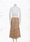 Tanya Taylor 'Camilla' Neutral Plaid Midi Dress
