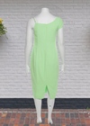 11 Honore 'Solange' Green Asymmetrical Sheath Dress