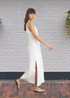 Onia Linen Button Down Maxi Dress in White