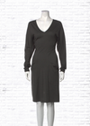 Helmut Lang Wool-Silk Blend Gray Shift Dress