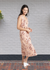 Joie 'Ethelda' Linen Floral Midi Sundress in Warm Blush