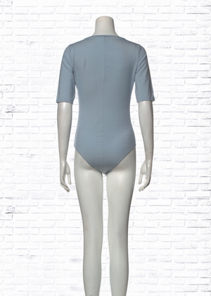 *FIRE SALE* Reformation Deep-V Sky Short Sleeve Blue Bodysuit