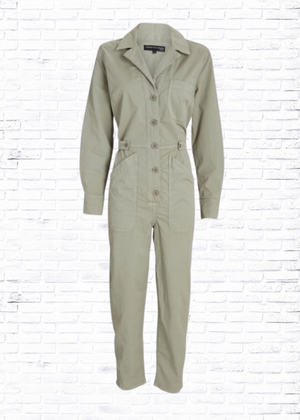 Veronica Beard 'Wren' Boiler Utility Jumpsuit in Green