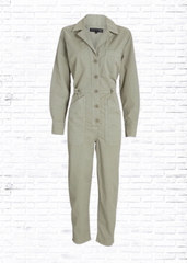 Veronica Beard 'Wren' Boiler Utility Jumpsuit in Green