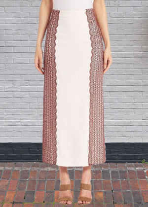 Tanya Taylor 'Simmons' Lace-Trimmed Crepe Midi Skirt
