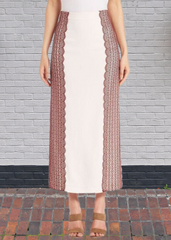 Tanya Taylor 'Simmons' Lace-Trimmed Crepe Midi Skirt