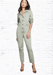 Veronica Beard 'Wren' Boiler Utility Jumpsuit in Green