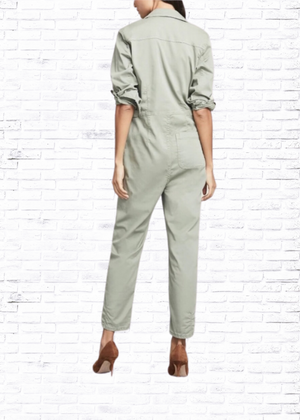 Veronica Beard 'Wren' Boiler Utility Jumpsuit in Green