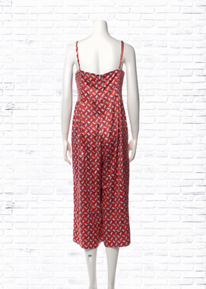 Haney Floral Print Cropped Jumpsuit