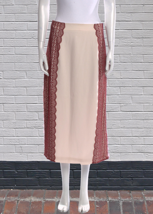 Tanya Taylor 'Simmons' Lace-Trimmed Crepe Midi Skirt