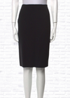 Piazza Sempione Classic Black Wool Pencil Skirt