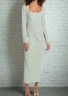 SUBOO 'Remi' Long-Sleeved Sage Midi Sheath Dress