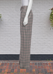 Marcell Von Berlin Black/Pink Plaid Trousers