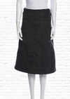 Ganni Wool Houndstooth 'Ebony' Wool Melange Skirt