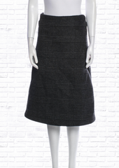 Ganni Wool Houndstooth 'Ebony' Wool Melange Skirt