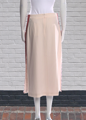 Tanya Taylor 'Simmons' Lace-Trimmed Crepe Midi Skirt
