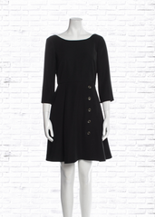 Rachel Zoe Classic Black Draped-Back Dress