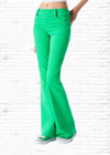 Alice + Olivia Low Rise Stacey Bell Pants in Garden Green