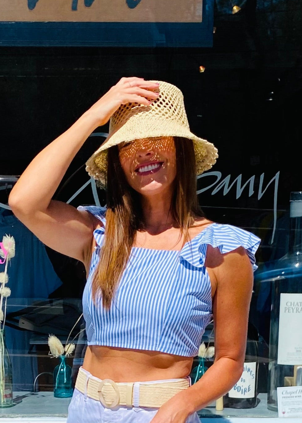 L*Space 'Genova' Straw Bucket Hat