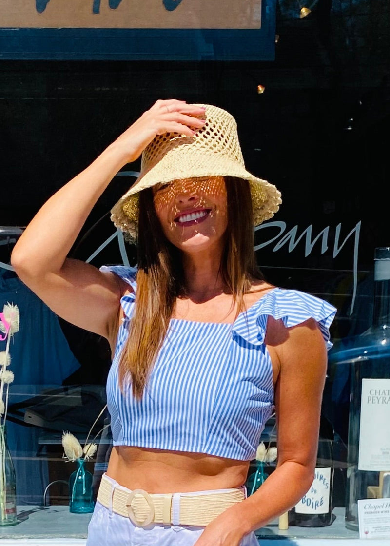 L*Space 'Genova' Straw Bucket Hat