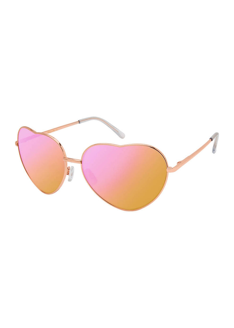 Circus NY by Sam Edelman Rose Gold Metal Heart Sunglasses