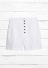Onia Linen Boyfriend High Waisted Short in White