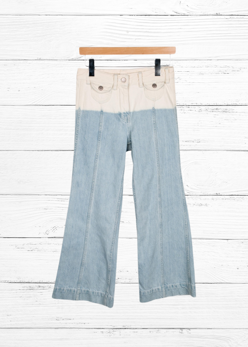 Ulla Johnson 'Martyna' Wide-Leg Ombre Denim Jeans