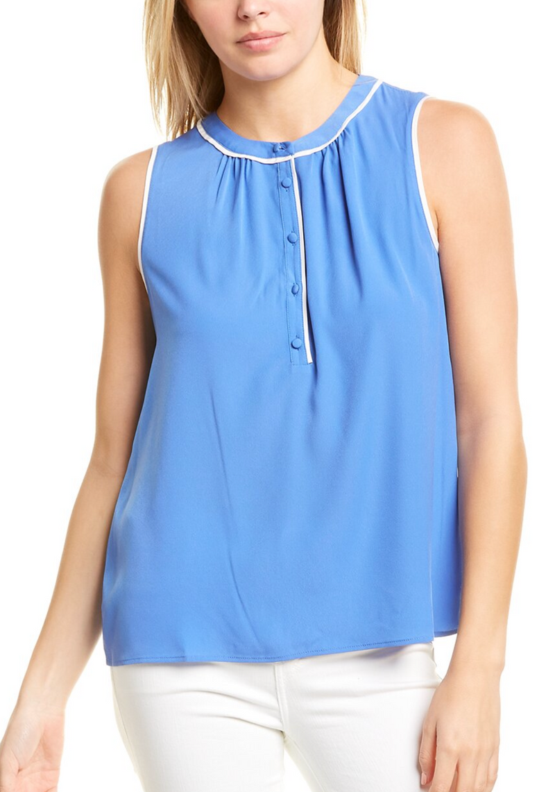 Court & Rowe Shirred Piped Top