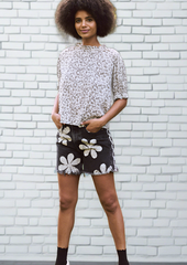 The Great 'Easy' Floral Stamped Cutoff Shorts