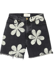 The Great 'Easy' Floral Stamped Cutoff Shorts