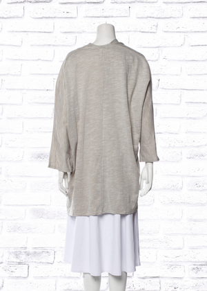 Donni. Gray Slouch Open-Front Cardigan