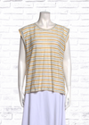 Veronica Beard Linen Neutral Striped Tank Top
