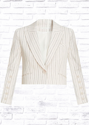 Veronica Beard 'Armada' Blazer in Black Pinstripe