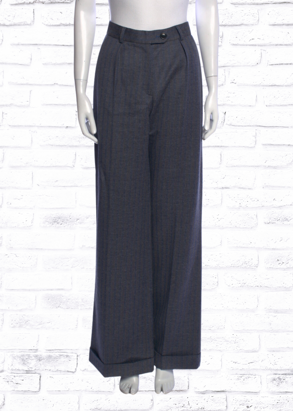 La Fetiche 'Malik' Wool Pinstripe Wide-Leg Trousers