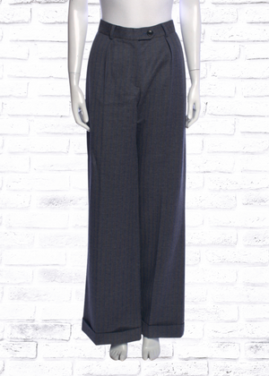 La Fetiche 'Malik' Wool Pinstripe Wide-Leg Trousers