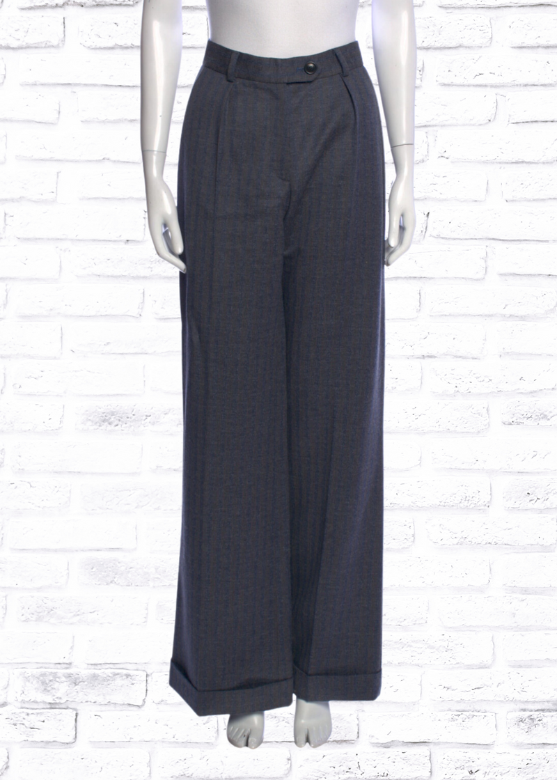 La Fetiche 'Malik' Wool Pinstripe Wide-Leg Trousers