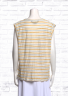 Veronica Beard Linen Neutral Striped Tank Top